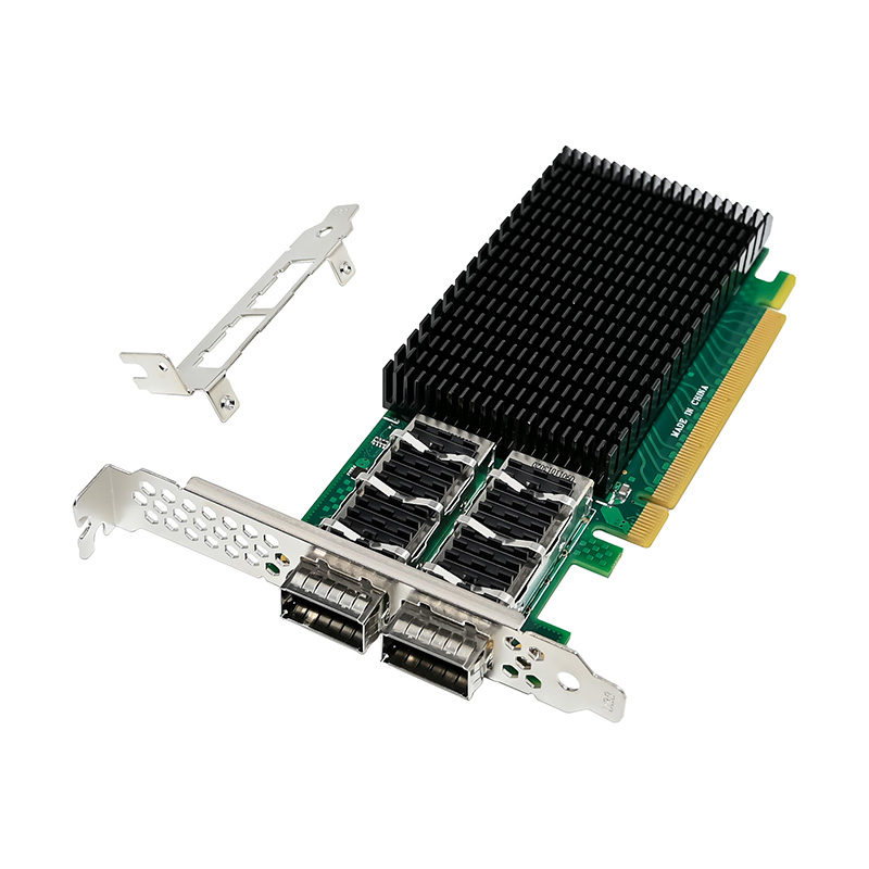 100Gbe Qsfp28 Network Card - Carte contrôleur PCIe4.0 X16 à double